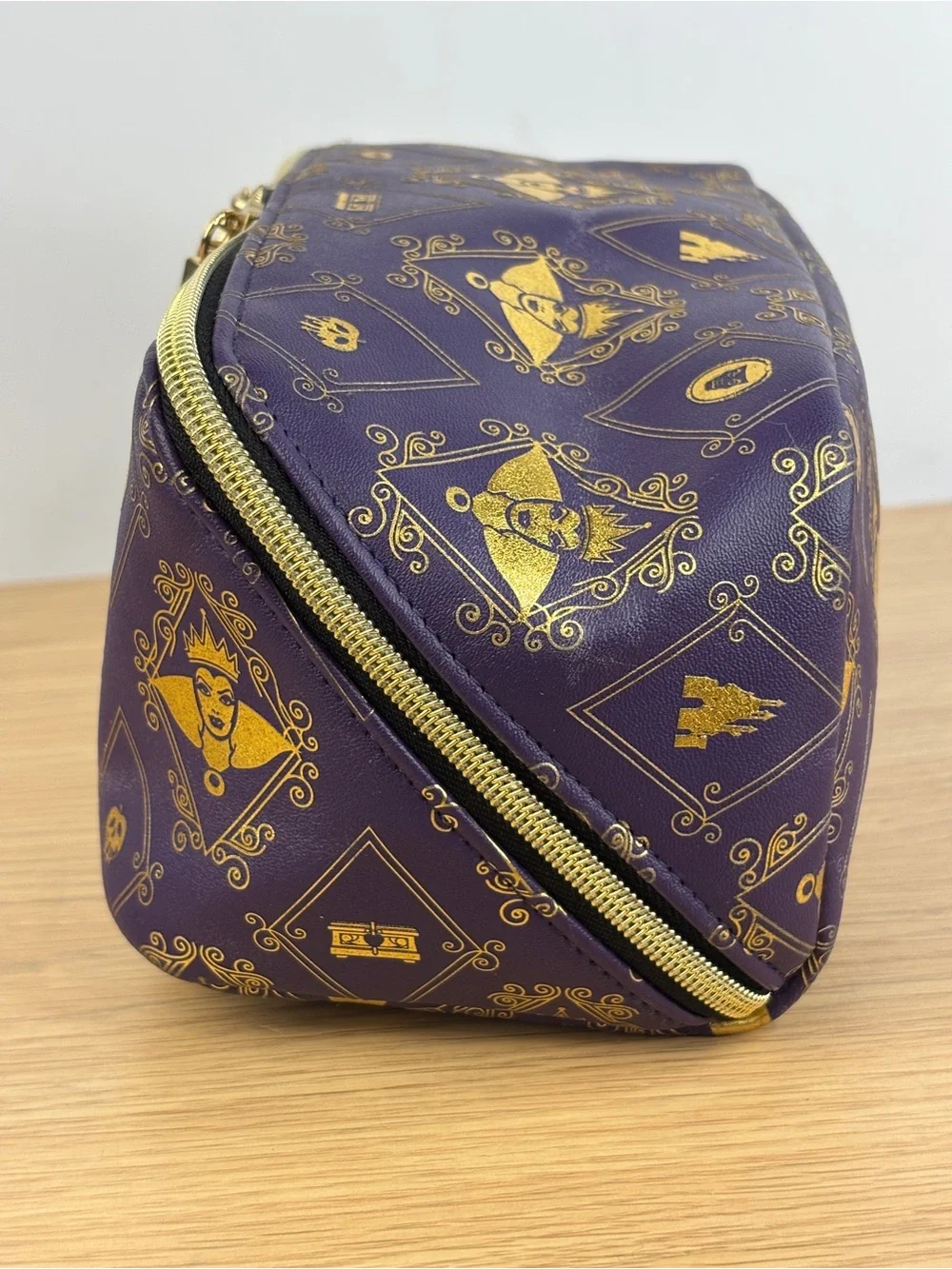Bath & Body Works Disney Villains Evil Queen Purple Gold Makeup Bag